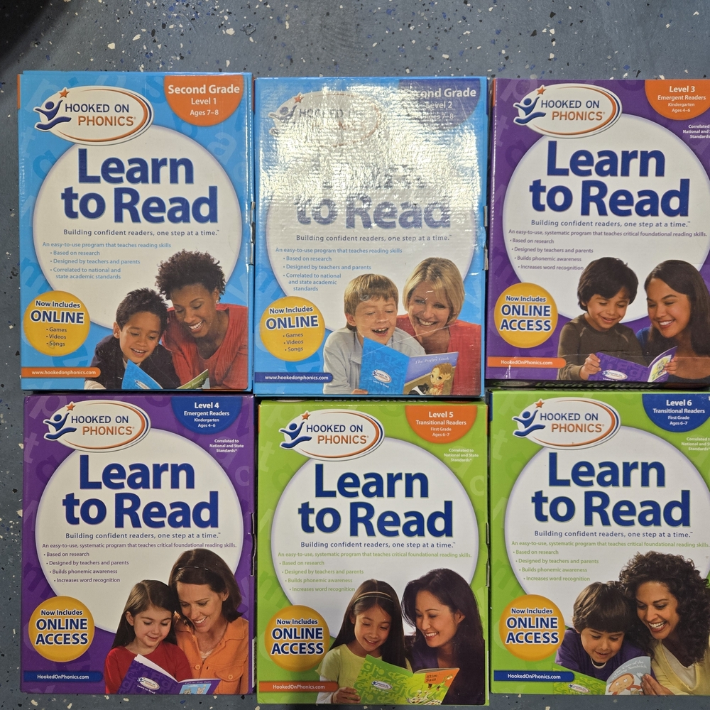 HOOKED ON PHONICS, Learn to Read Set - Blue, Purple, Green